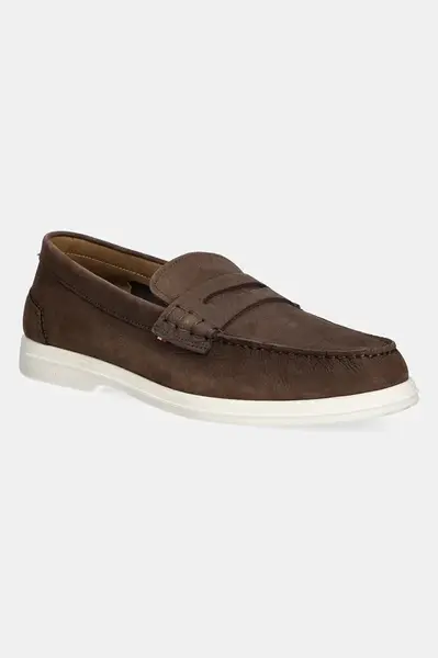 Nubukové mokasíny Tommy Hilfiger TOMMY HILFIGER NUBUCK P LOAFER