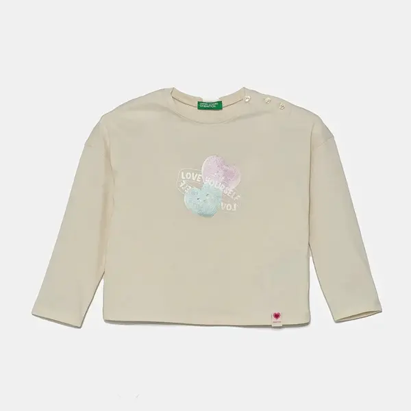 Detská bavlnená košeľa s dlhým rukávom United Colors of Benetton