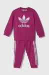 Detská tepláková súprava adidas Originals CREW SET ružová farba, IX5149