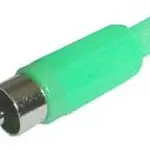 Konektor CINCH kabel plast zelený