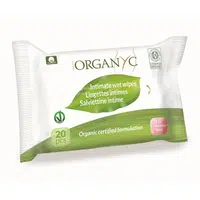 ORGANYC Vlhčené ubrousky pro intimní hygienu 20 kusů