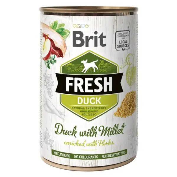 BRIT Fresh Duck with Millet konzerva pro psy 400 g