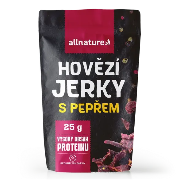 ALLNATURE Beef Pepper Jerky sušené maso sušené maso 25 g