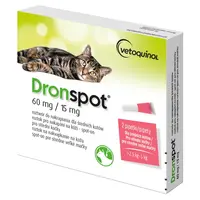 DRONSPOT 60 mg/15 mg spot-on pro střední kočky 2x0,75 ml
