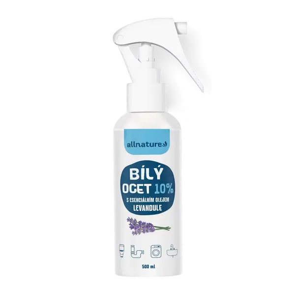 ALLNATURE Bílý ocet sprej 10 % levandule 500 ml, poškozený obal