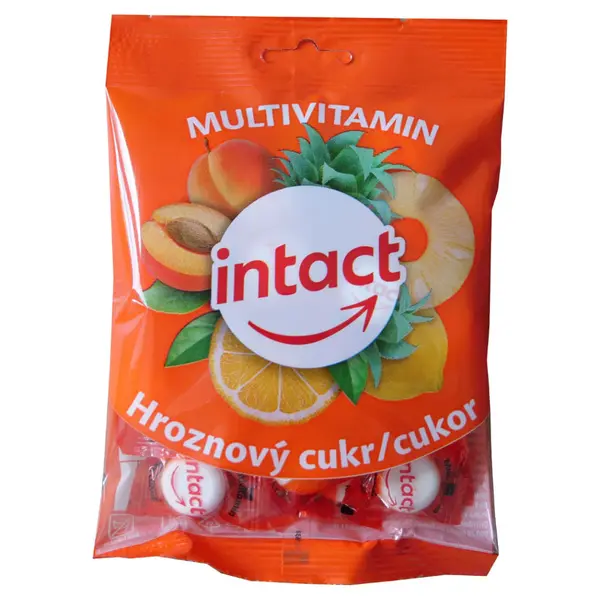 INTACT Hroznový cukr MULTIVITAMIN pastilky 75 g