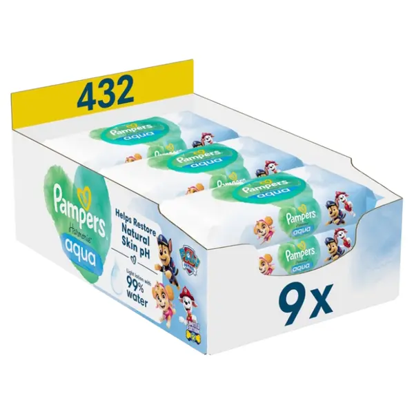 PAMPERS Harmonie ubrousky aqua 9 x 48 kusů