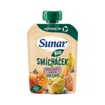 SUNAR Ovocná kapsička banán, hruška, dýně, batáty a borůvky BIO 100 g