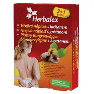 HERBALEX Hřejivé náplati s kaštanem 4 ks + bederní pás