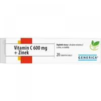 GENERICA Vitamin C 600 mg + zinek 20 šumivých tablet