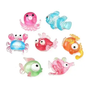 Marine Life Transparent Resin Cabochons