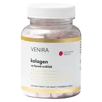 VENIRA Kolagen ve formě srdíček s malinovou příchutí 120 cucacích tablet