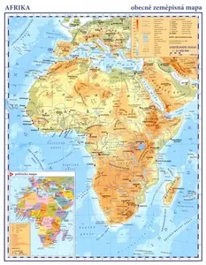 Afrika – příruční obecně zeměpisná mapa (poškozené)