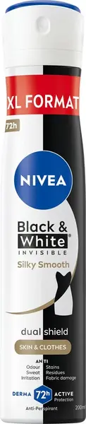 Nivea Antiperspirant ve spreji Black & White Invisible Silky Smooth (Anti-perspirant) 200 ml
