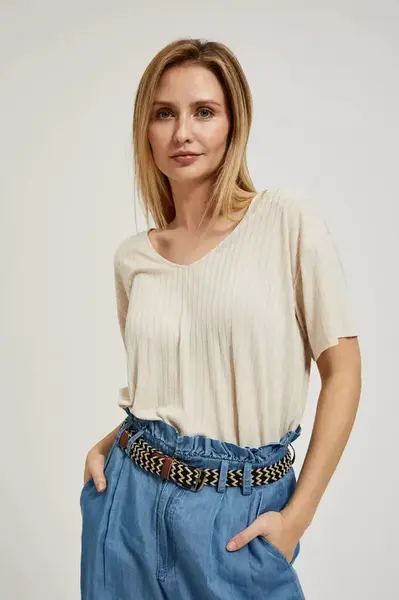 Women's T-shirt MOODO - light beige
