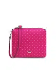 Tmavo ružová dámska crossbody kabelka Vuch Coalie Dotty Pink