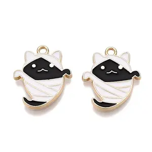 Halloween Theme Rack Plating Alloy Enamel Pendants