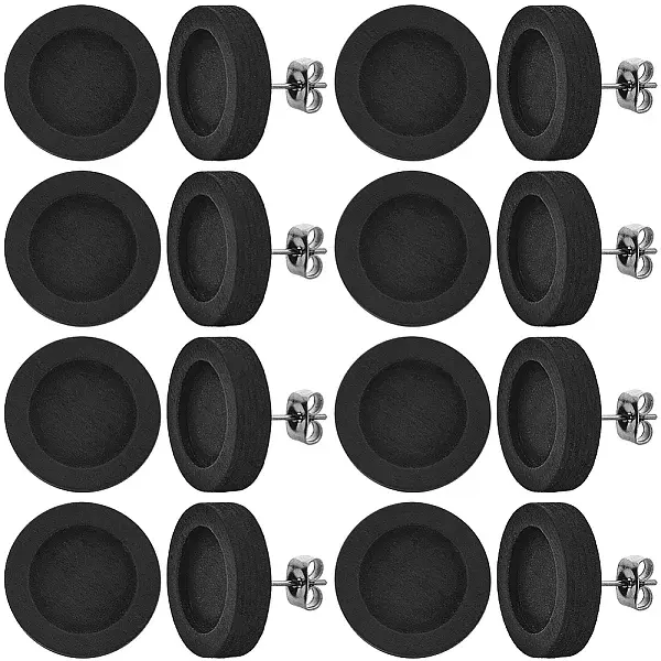 40Pcs Wooden Stud Earring Findings