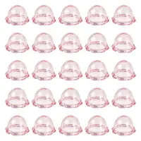 30Pcs UV Plating Acrylic Bead Caps