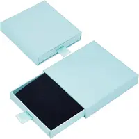 2Pcs Square Cardboard Paper Jewelry Set Drawer Boxes