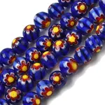 Round Millefiori Glass Beads Strands