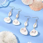 304 Stainless Steel Shell Shape Dangle Earrings