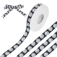 20 Yards Sport Ball Printed Polyester Volleyball Grosgrain Ribbon