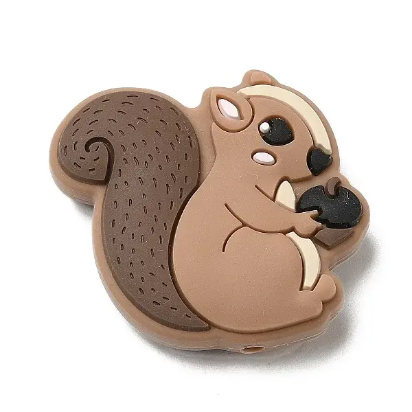 Squirrel Food Grade Eco-Friendly Silicone Focal Beads
