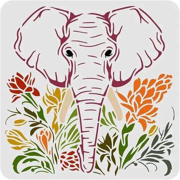 Plastic Reusable Drawing Painting Stencils Templates