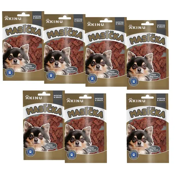 Akinu MASÍČKA Králičí pásky pamlsek pro psy 7 x 75 g