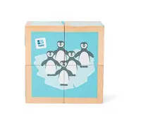 Drevené obrázkové kocky so zvieratkami - 4 ks