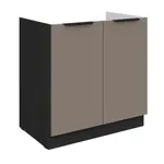 Spodní skříňka pod dřez Aria 80 ZL 1S BB - Premium Box Barva korpusu: Černá, Barva dvířek: TA - Sandgrau AFM