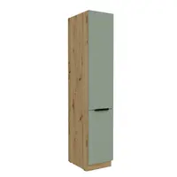 Vysoká potravinová skříňka Aria 40 DK-210 2F Barva korpusu: Dub artisan, Barva dvířek: SA - Aquamarine AFM