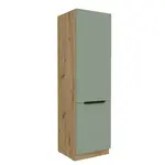 Vysoká potravinová skříňka Aria 60 DK-210 2F Barva korpusu: Dub artisan, Barva dvířek: SA - Aquamarine AFM