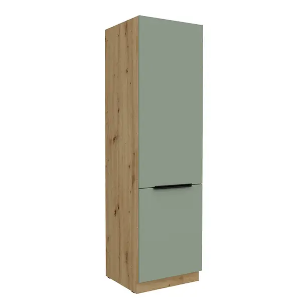 Vysoká potravinová skříňka Aria 60 DK-210 2F Barva korpusu: Dub artisan, Barva dvířek: SA - Aquamarine AFM