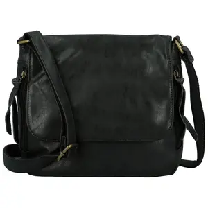 Trendy dámská koženková crossbody kabelka Anelise, černá