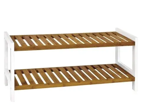 Regál na topánky (botník) Lena, bambusové drevo, 2 police%