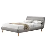 Posteľ Elanda 140 svetlosivá/prírodná