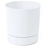 Kvetináč s podšálkou AURA 145 biely