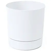 Kvetináč s podšálkou AURA 145 biely