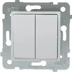 Vypínač dvojitý Rosa lp-2q/m bílý