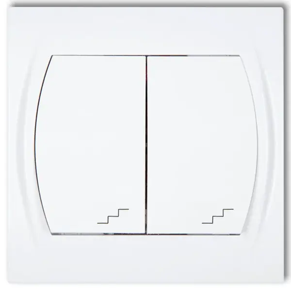 L LWP-33 schodiskový vypínač dvojitý biely