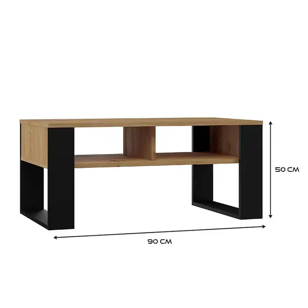 Konferenčný stolík Modern 2p Artisan/Čierna