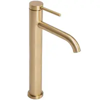 Umývadlová batéria vysoká Rea Clif zlatá kartáčovaná