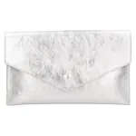 Dámské kožené plesové psaníčko Italia Fiola - stříbrná