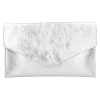 Dámské kožené plesové psaníčko Italia Fiola - stříbrná