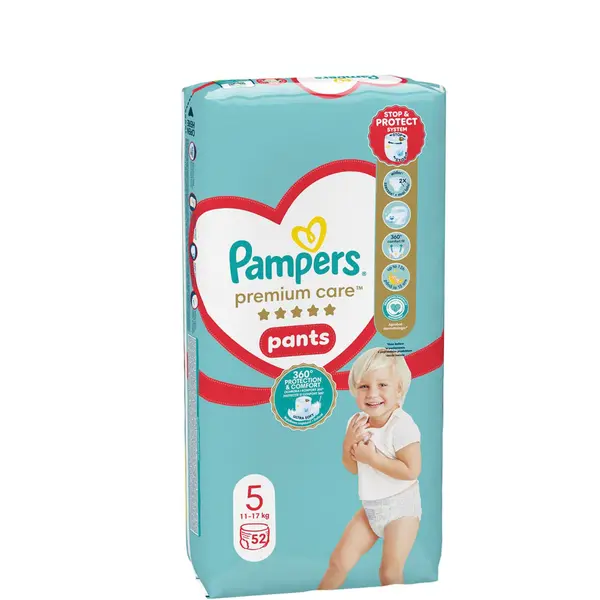 Pampers Premium Care Pants vel. 5 11-17 kg dětské plenkové kalhotky 52 ks