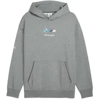 Puma BMW M MOTORSPORT ESSENTIALS+ HOODIE FLEECE Pánska mikina, sivá, veľkosť