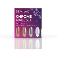 Semilac Set Chrome Nails dárková sada na nehty
