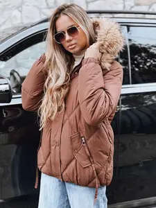 Dámská zimní pikovaná bunda s kapucí